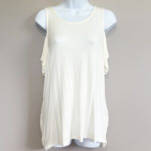 She + Sky Apricot Lane Cold Shoulder Open Cross Back Blouse NWT Small